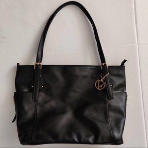 Dolce Vita Black Faux Leather Shoulder Handbag